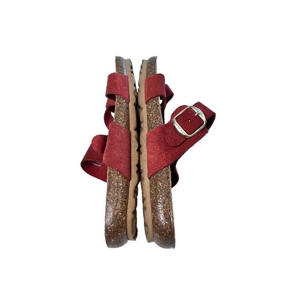 Yokono Womens Strappy Suede Sandals Cayenne Orange Size 7.5 Made In Spain - Picture 7 of 14